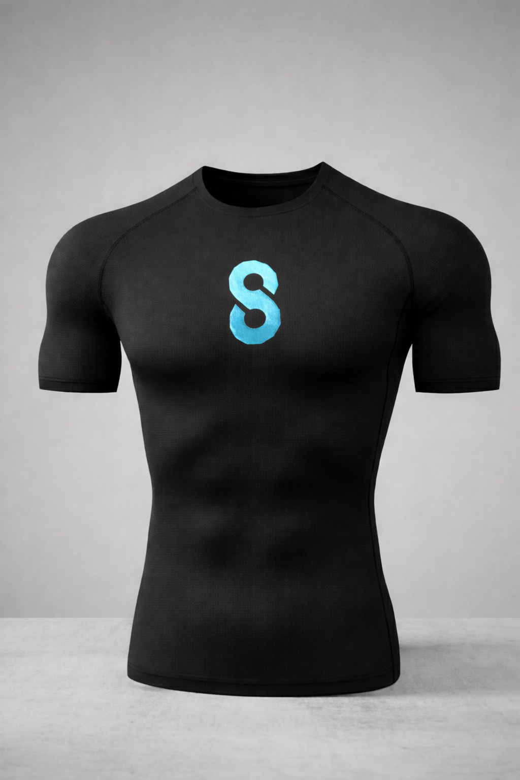 KAIJU no. 8 Compression Half Sleeve T-Shirt – Black