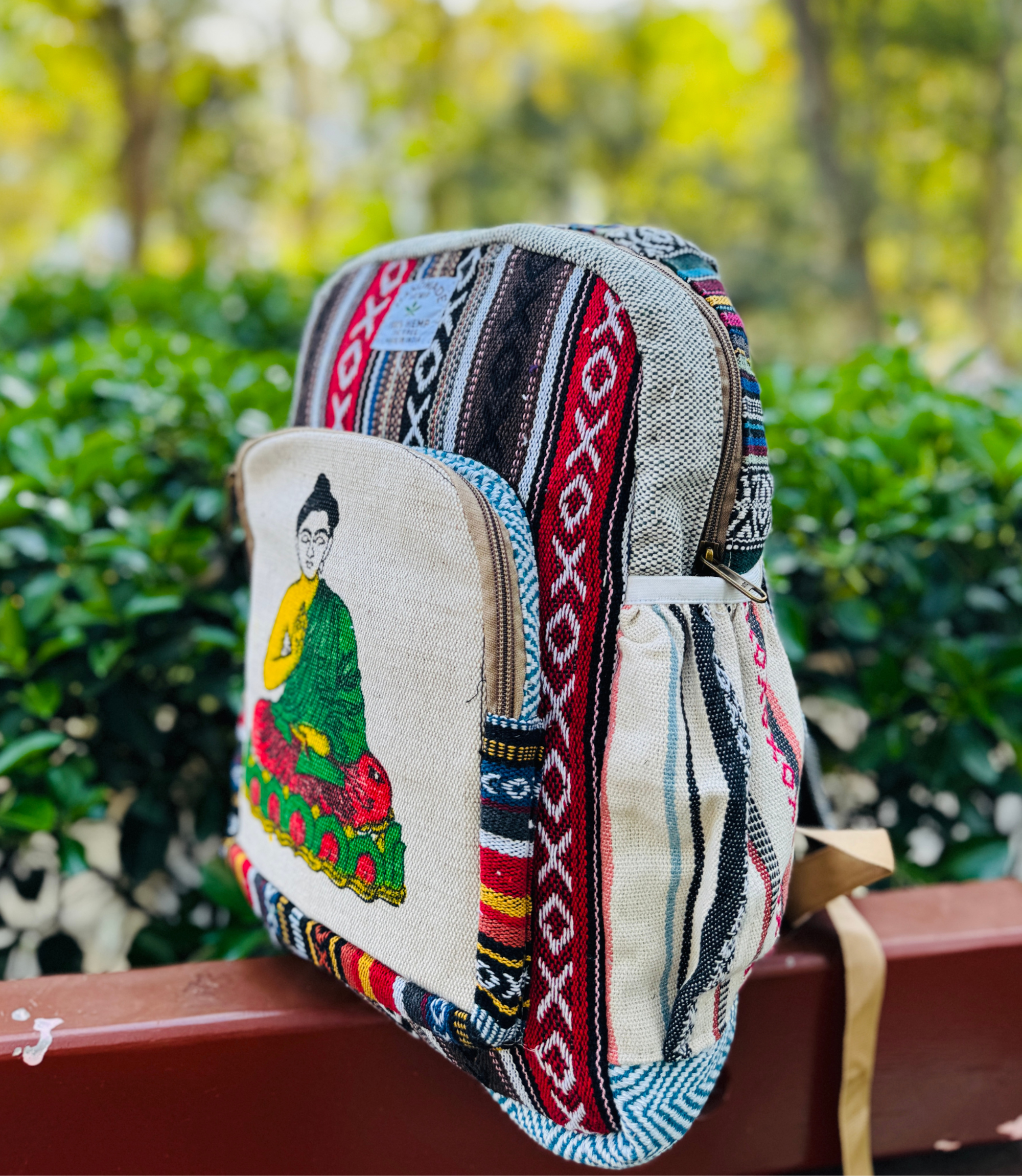 Buddha Hemp Bagpack - Coloured