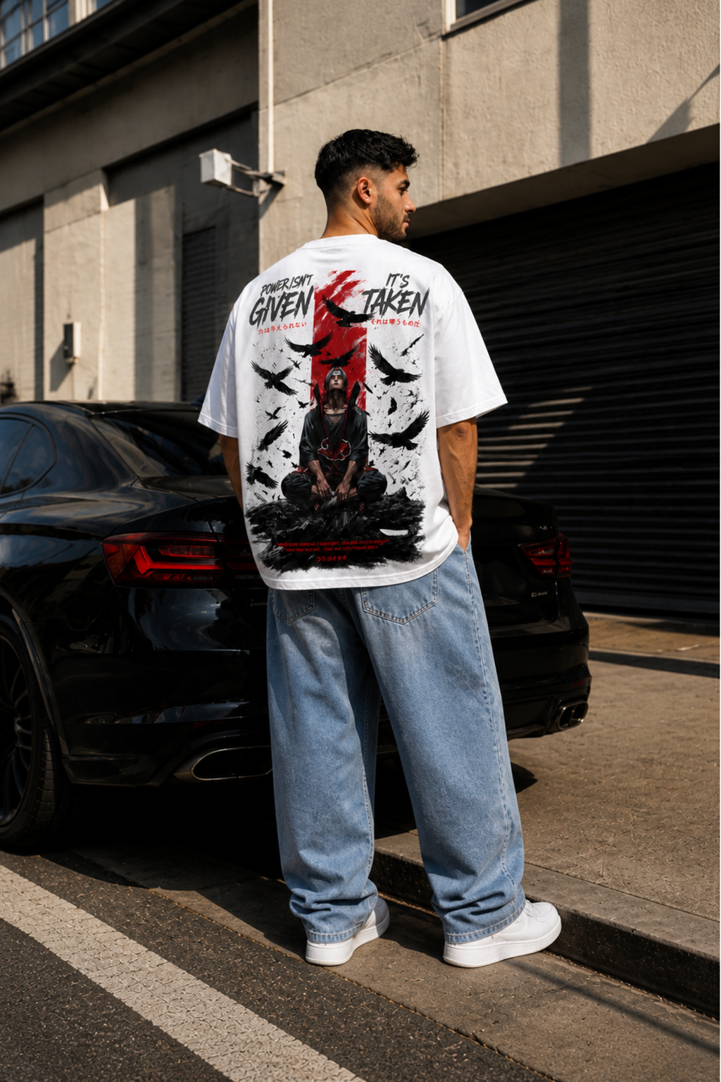 Dark Shinobi Oversized Tee - WHITE