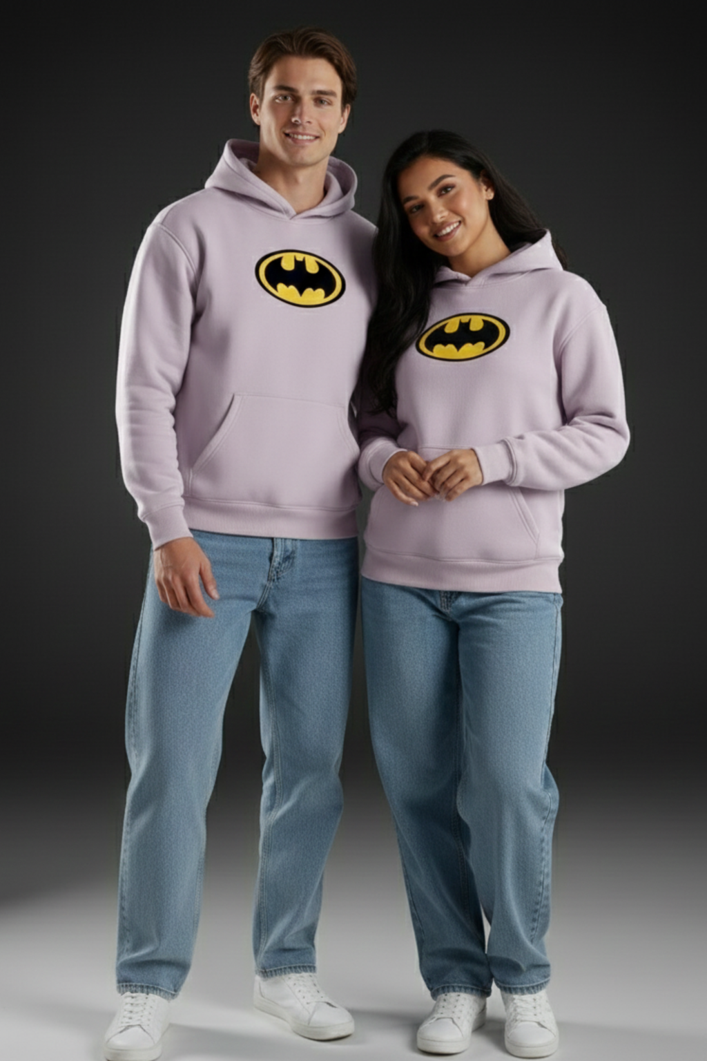 BATMAN Logo Unisex Regular Hoodie – Lavender
