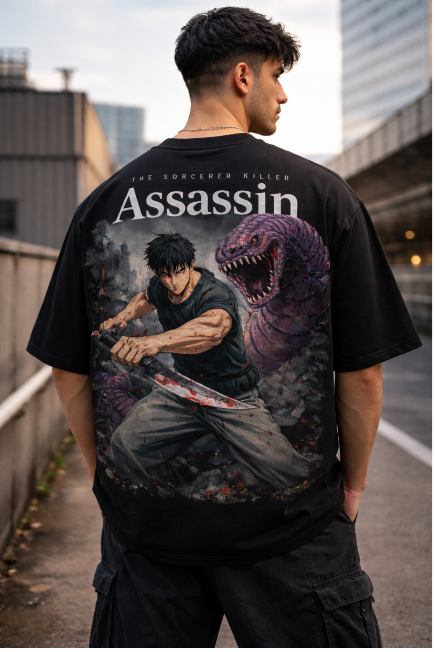 Assassin Instinct Oversized Tee - Black