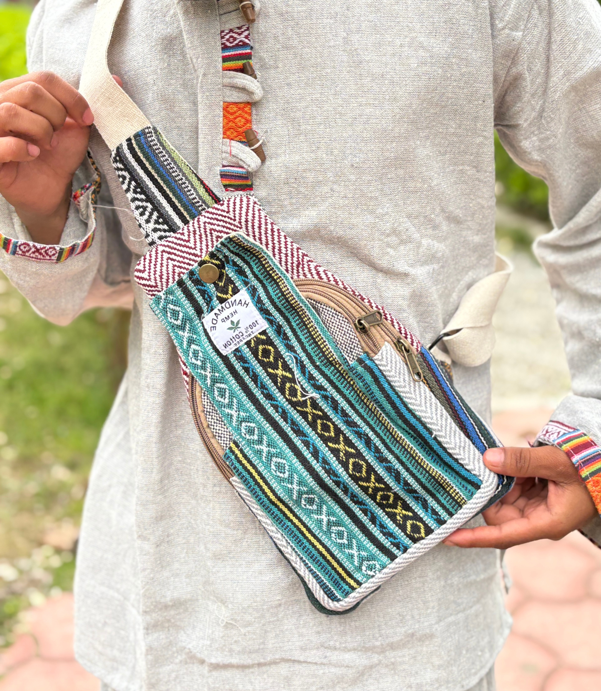 Hemp Chest Bag - Green
