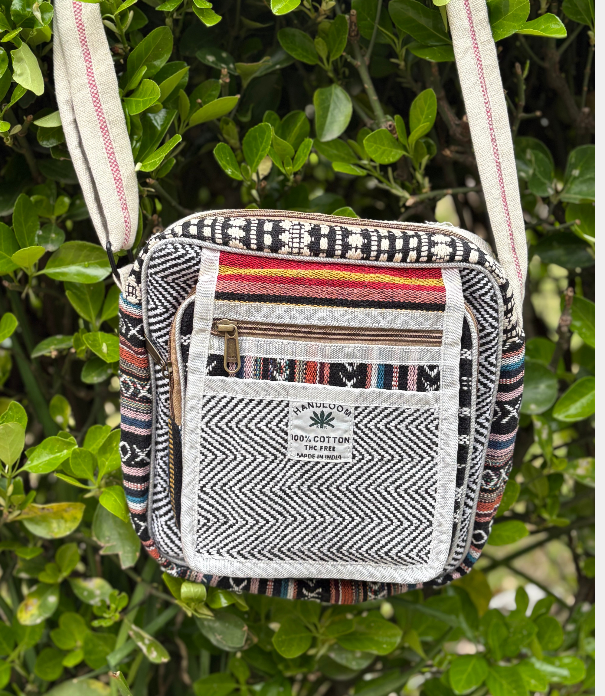 Hemp Side Bag - B-W