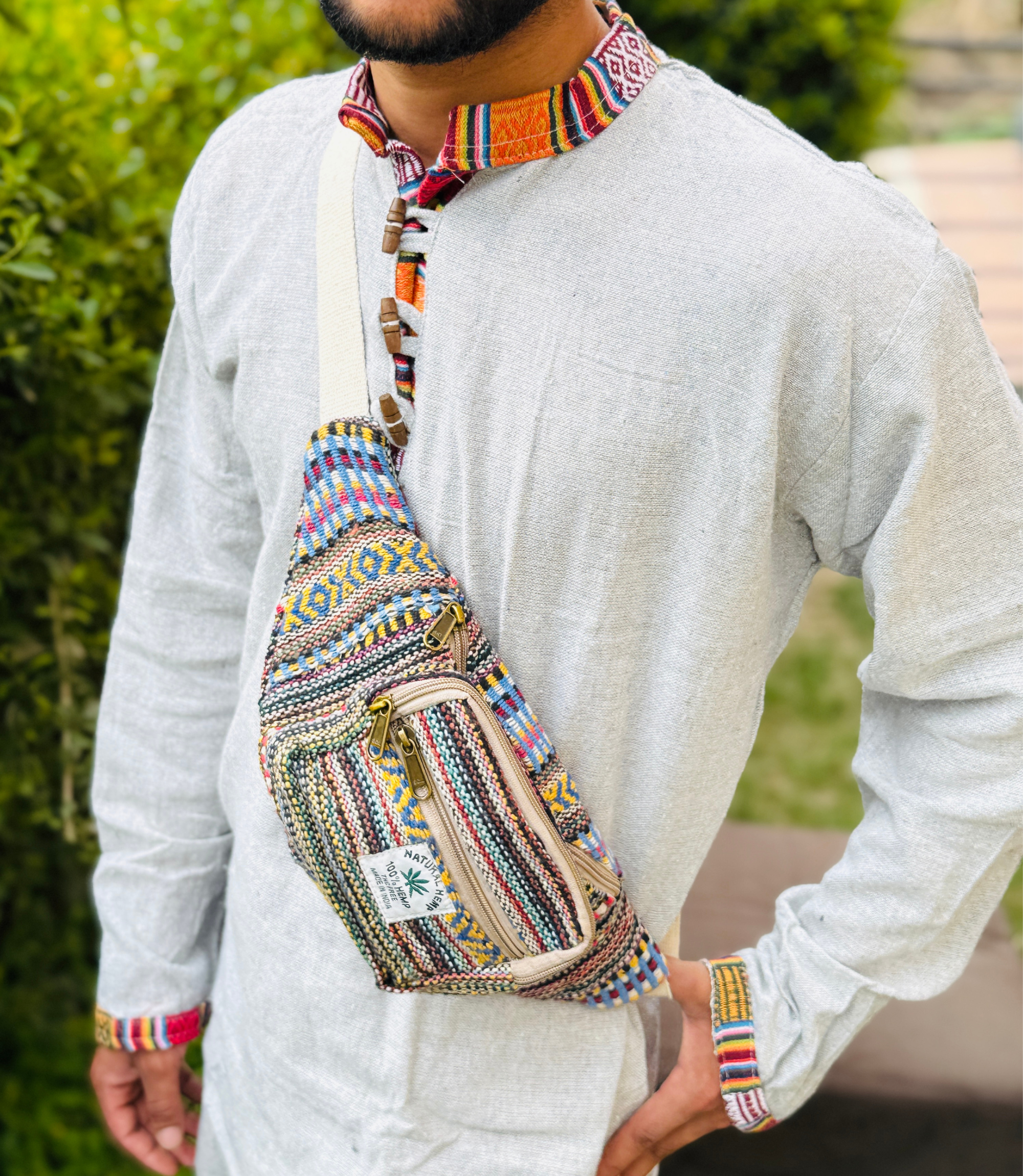 Hemp Waist Bag - Multicolour