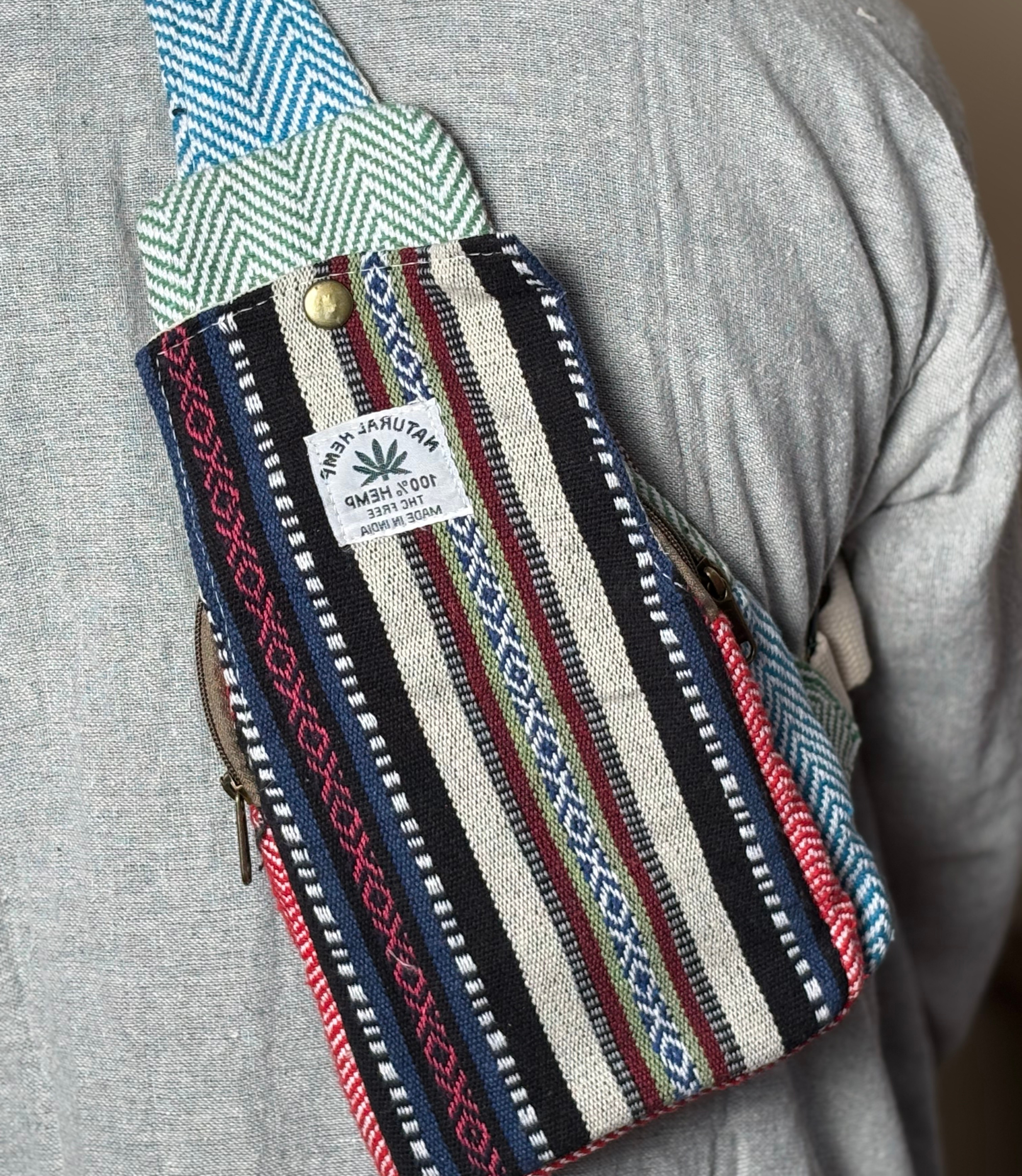 Hemp Chest Bag -Mix Color