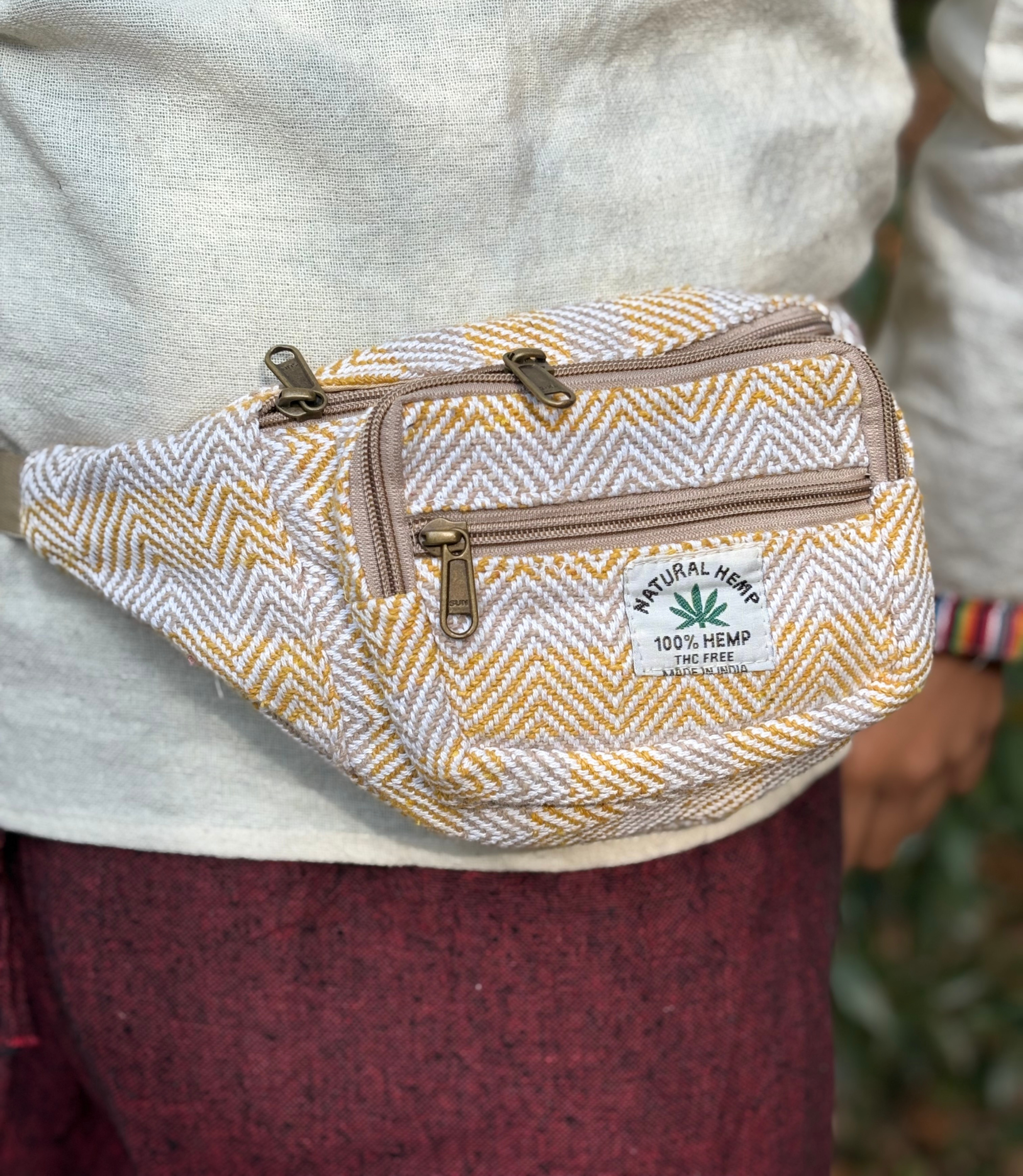 Hemp Waist Bag - Yellow