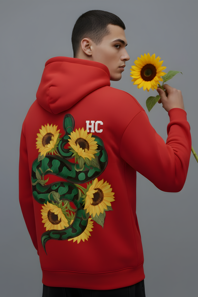 Suncoil Regular Unisex Hoodie-RED