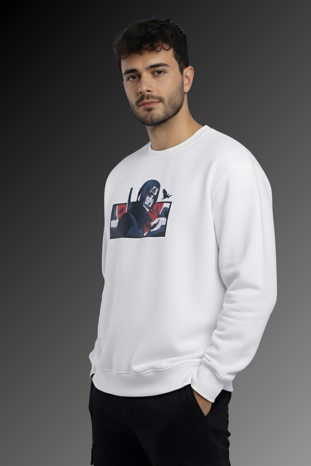 Itachi Regular Sweatshirt-White