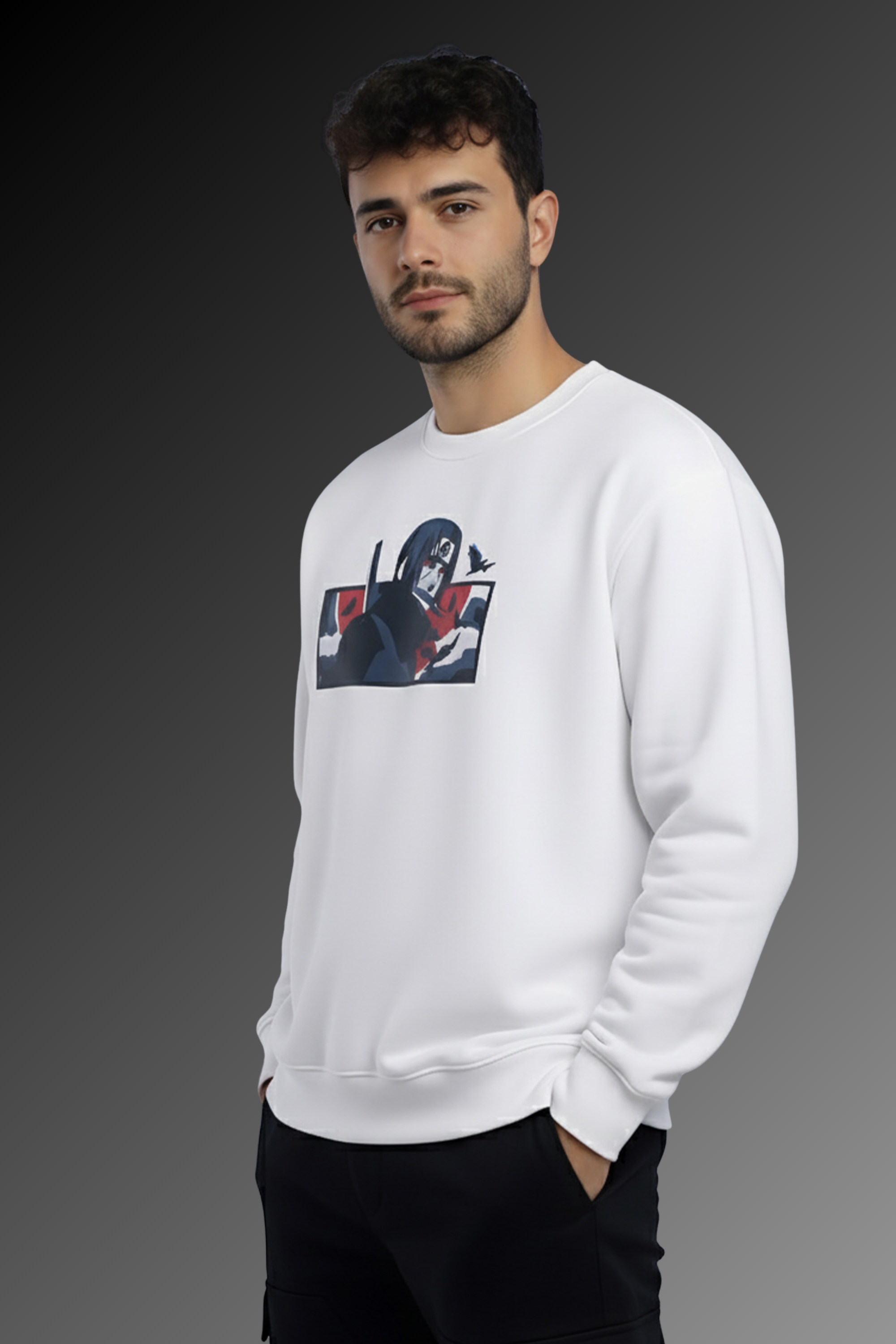 Itachi Regular Sweatshirt-White