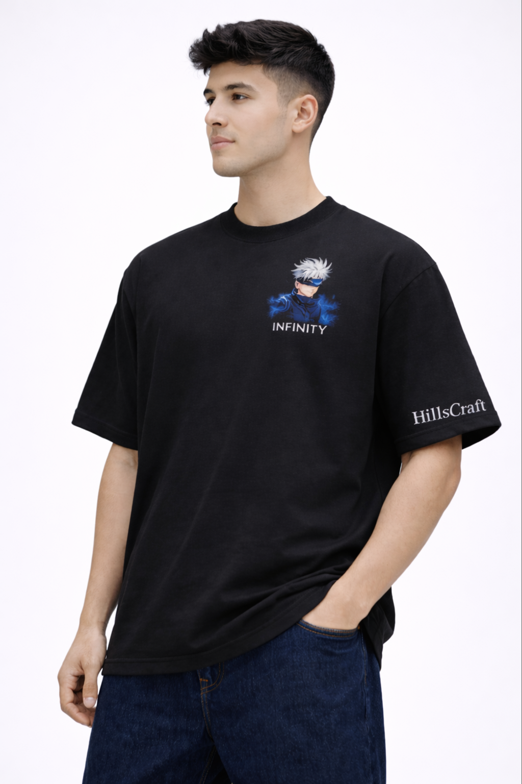 INFINITY Oversized Tee - Black