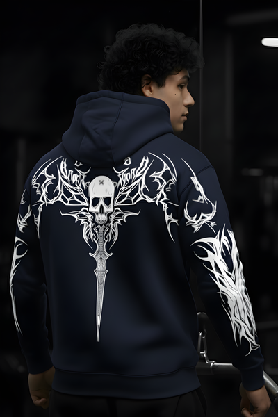 Navy Slayer Regular Unisex Hoodie  - NAVY BLUE