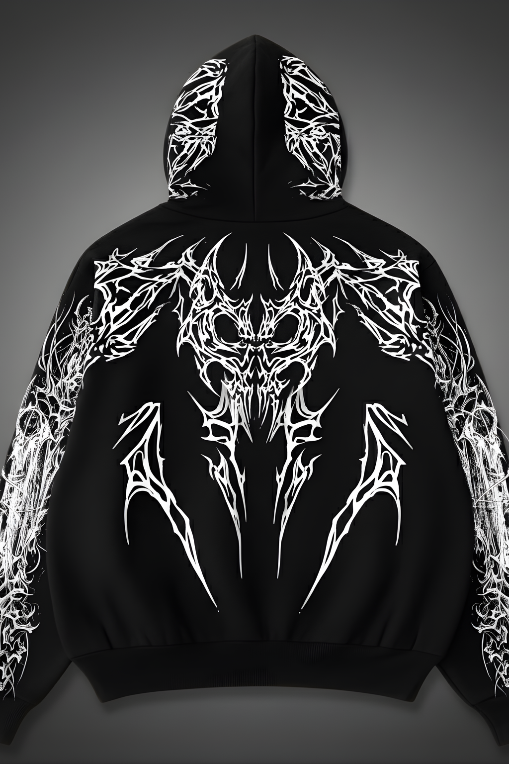 Deathline BlackOversized Premium Hoodie –BLACK
