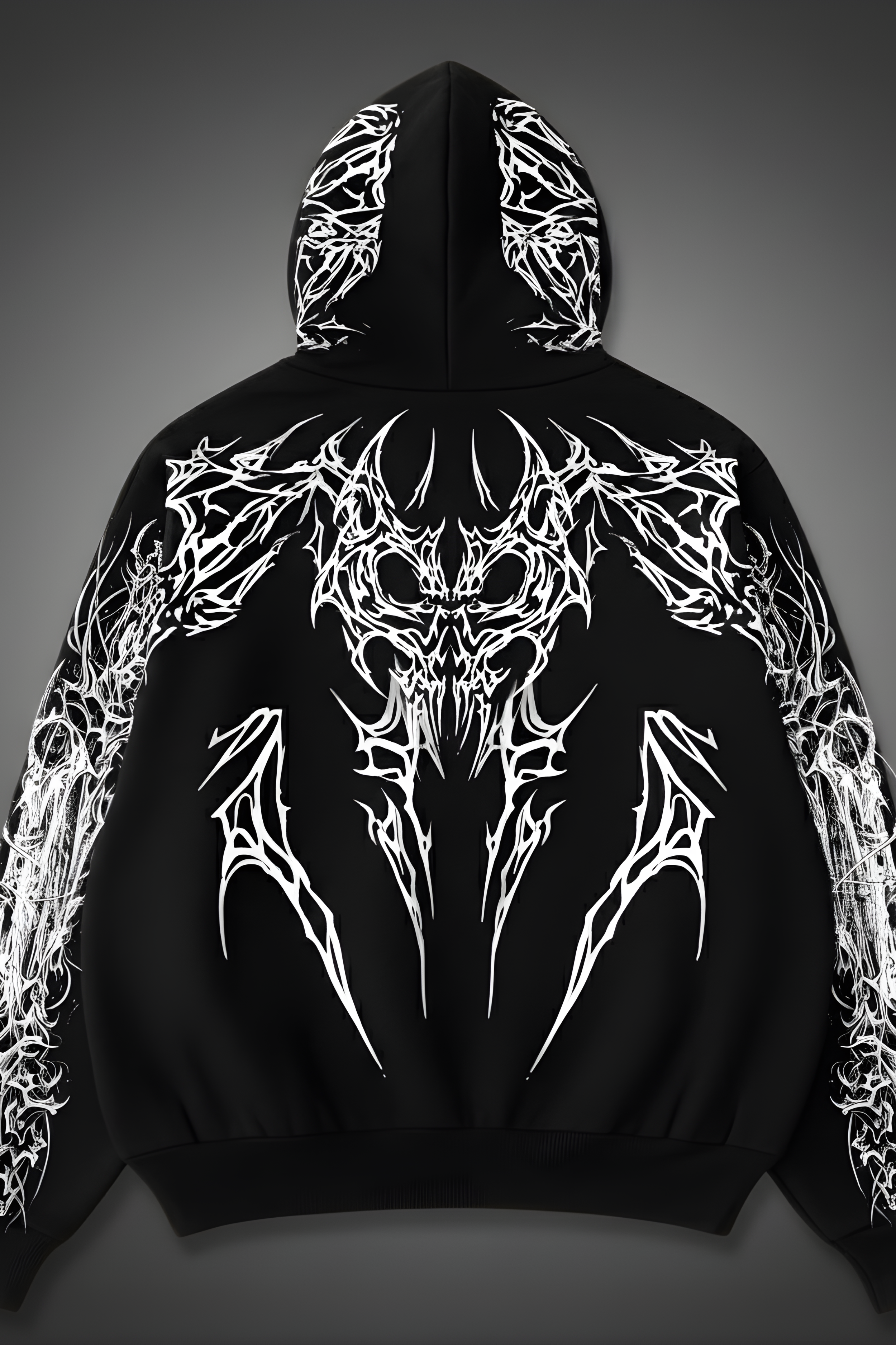 Deathline BlackOversized Premium Hoodie –BLACK
