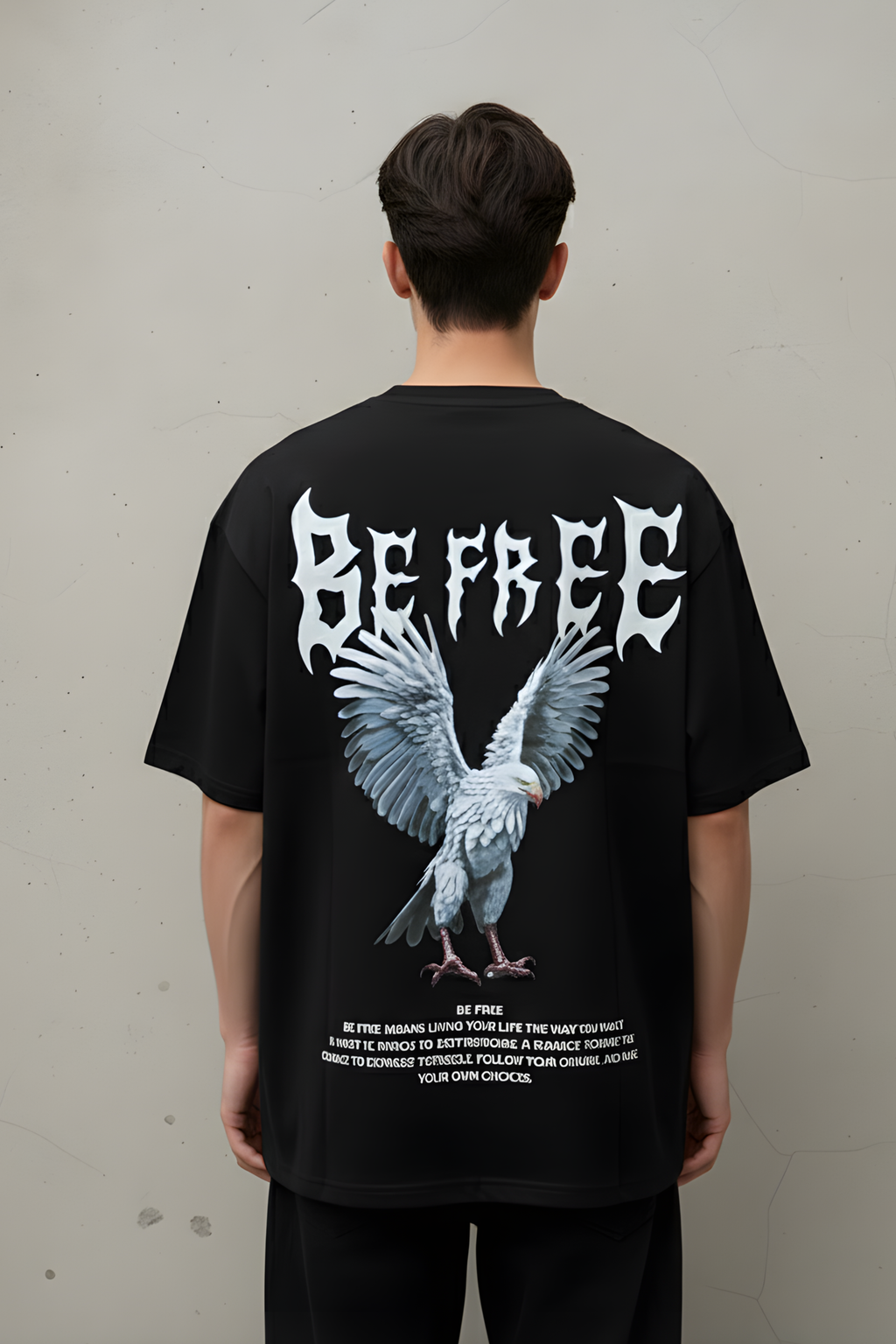 Be Free Oversized T-Shirt-Black