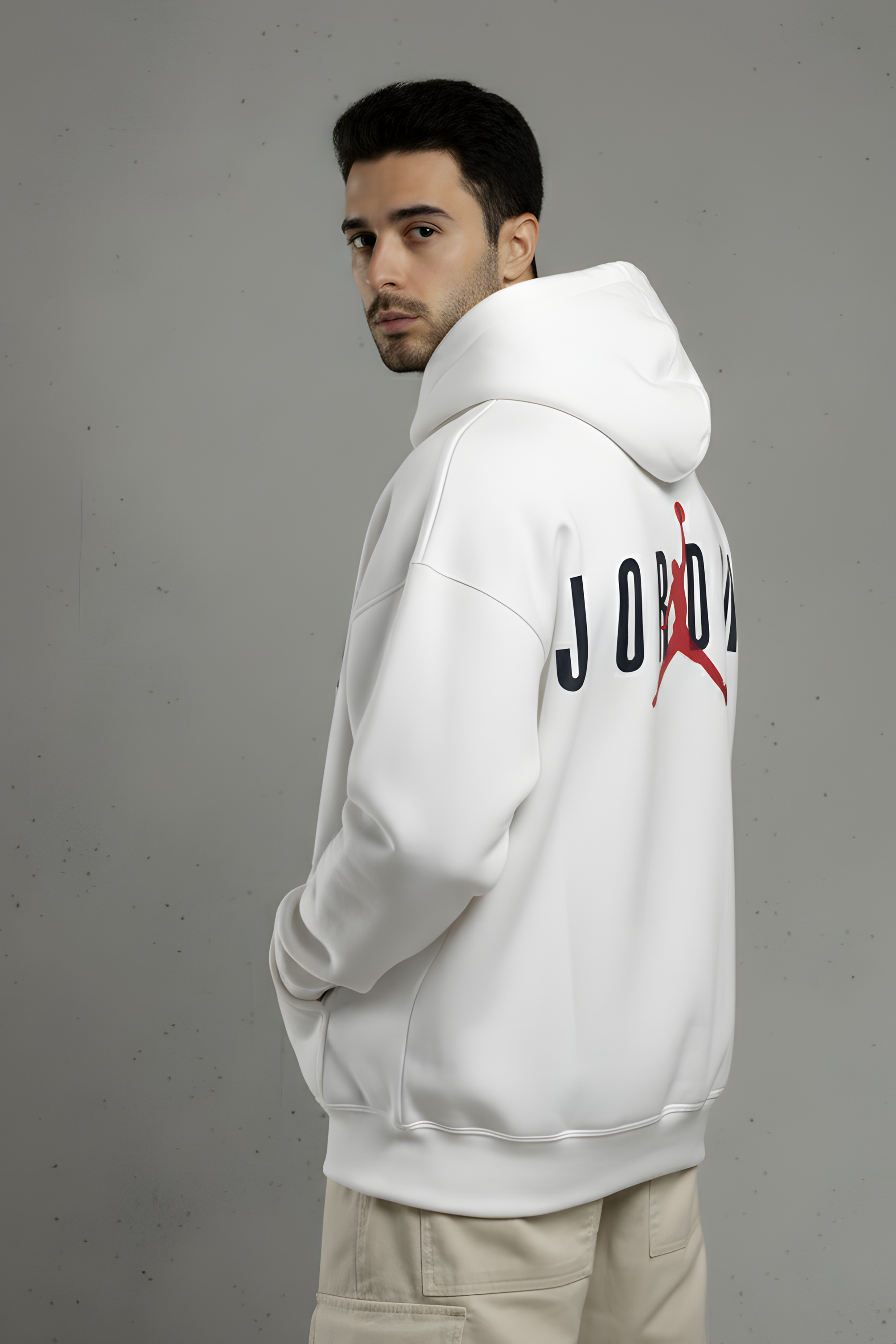 Jordan Premium Oversized Hoodie  - White