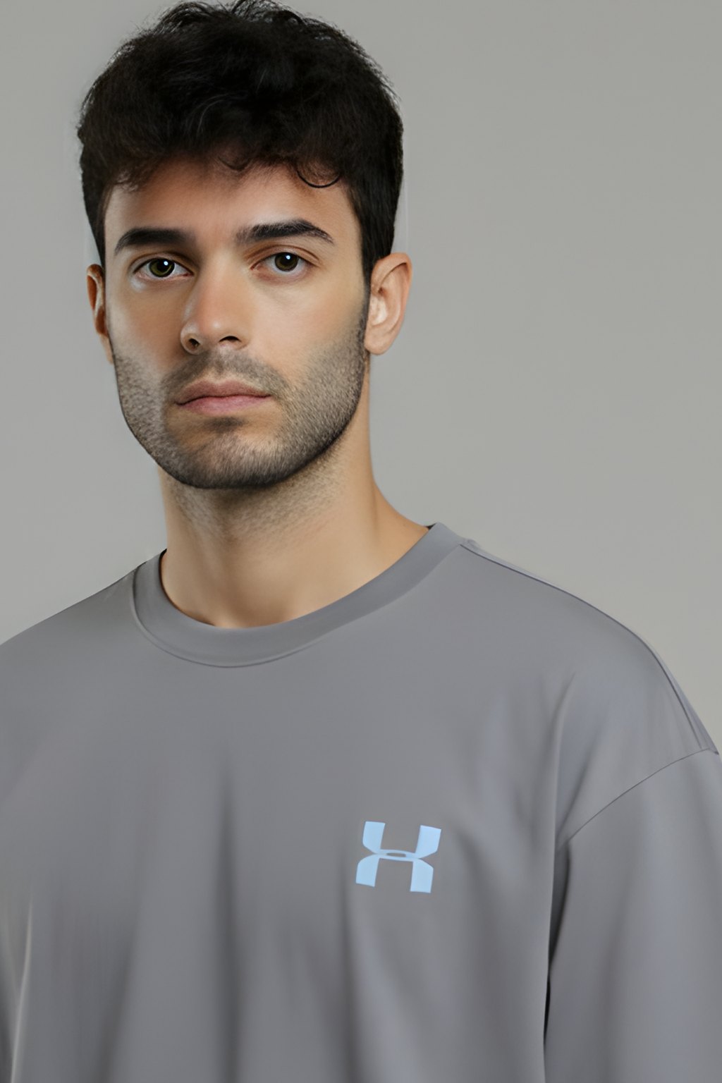 Meltdown Bear Oversized T-Shirt-Grey