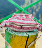 Hemp Waist Bag - White Pink