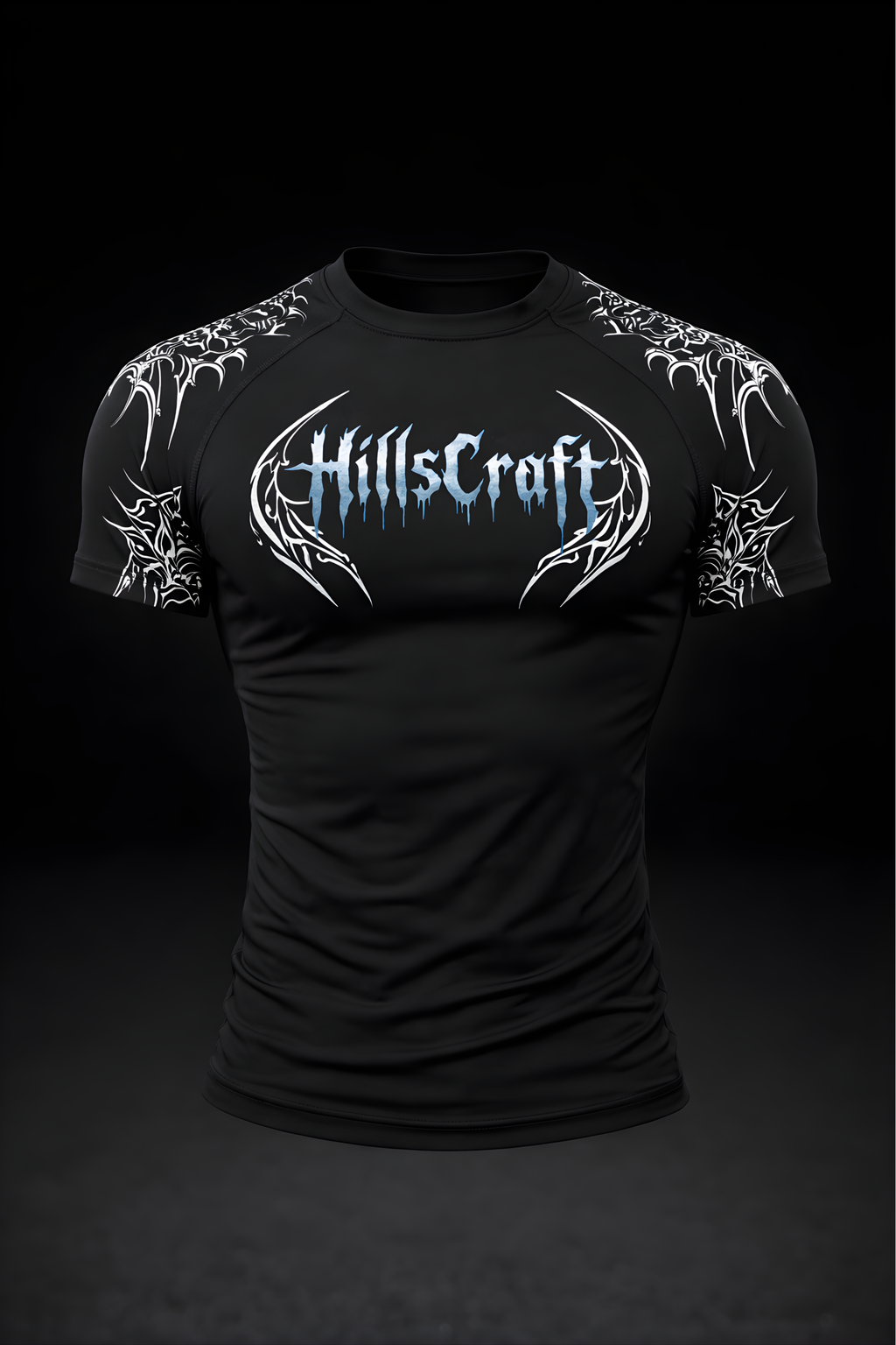Iron Spine Compression Half Sleeve T-Shirt – Black