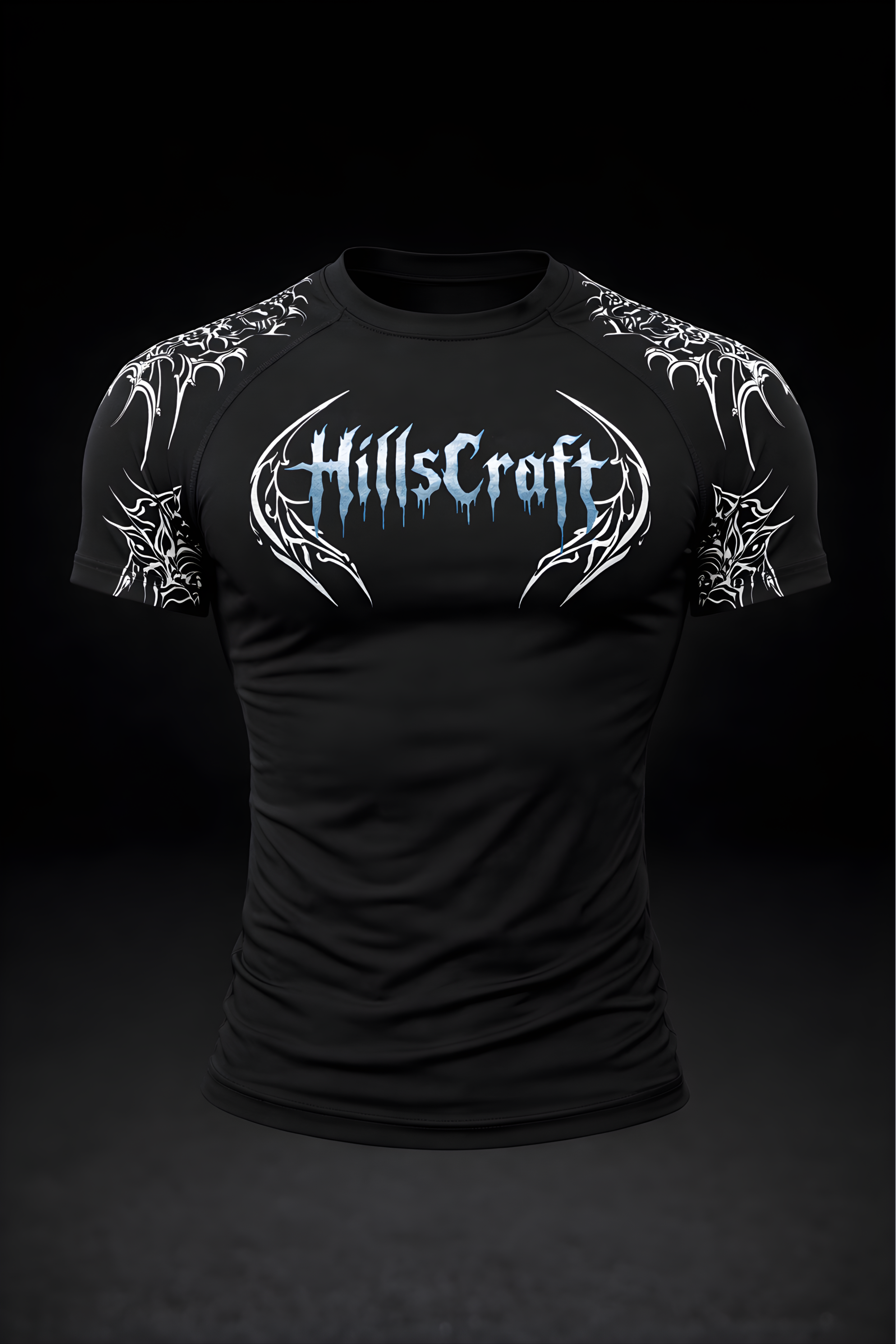 Iron Spine Compression Half Sleeve T-Shirt – Black