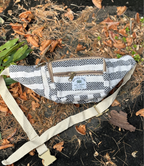 Hemp Waist Bag - Black ZigZag