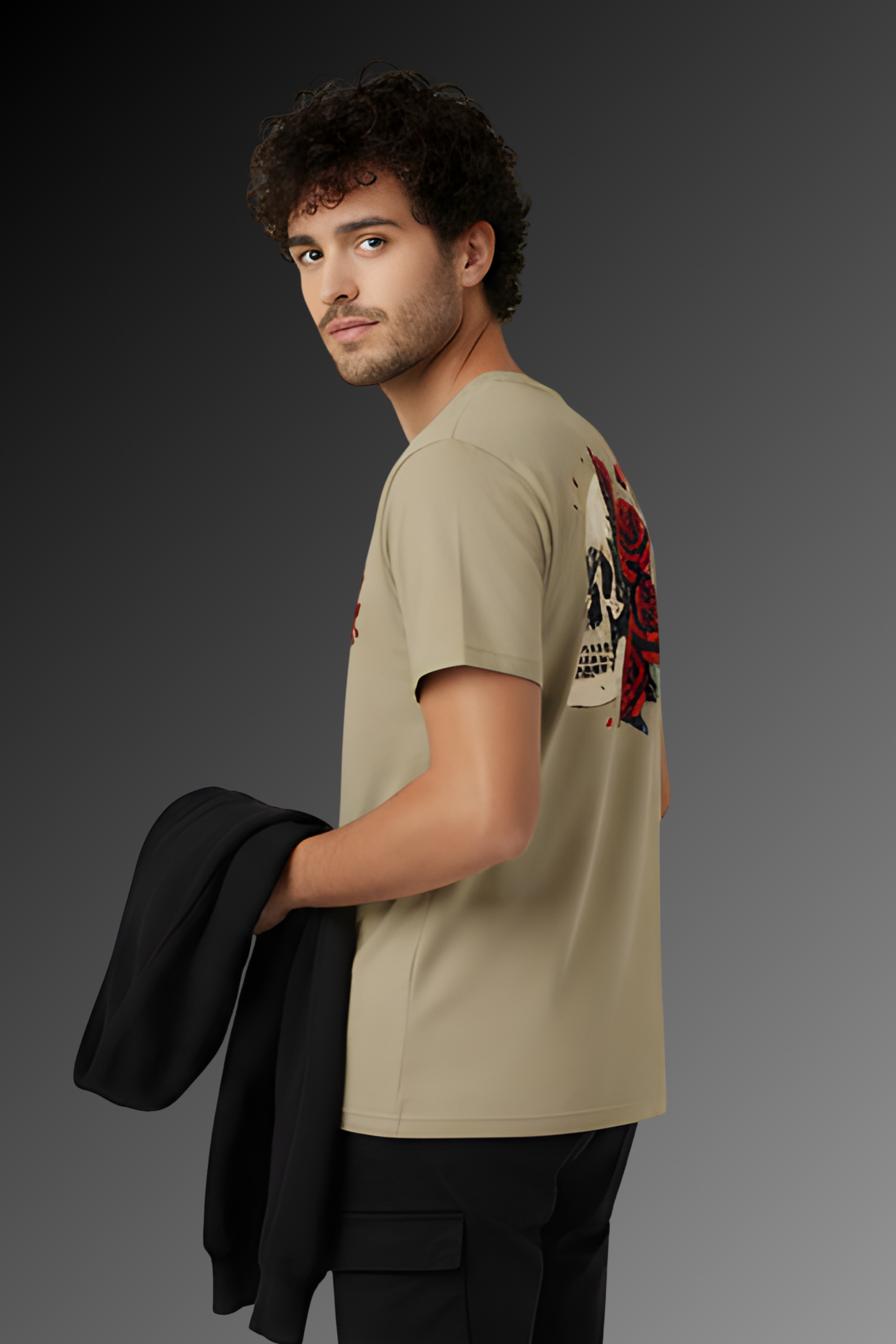 Love Yourself Regular Fit Printed T-Shirt-Beige