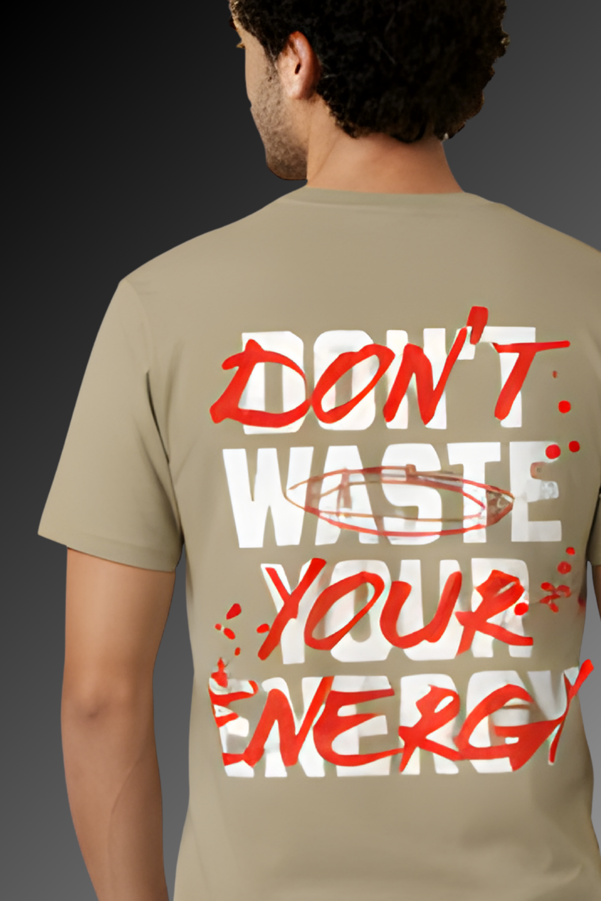 Energy  Regular Fit Printed T-Shirt-Beige