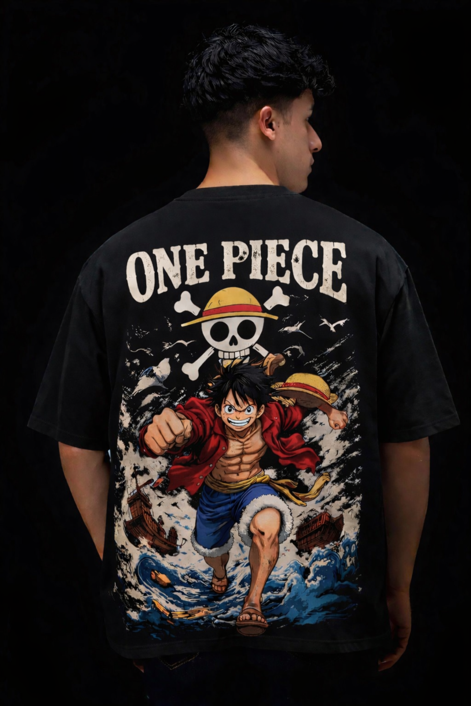 LUFFY Oversized Tee - Black