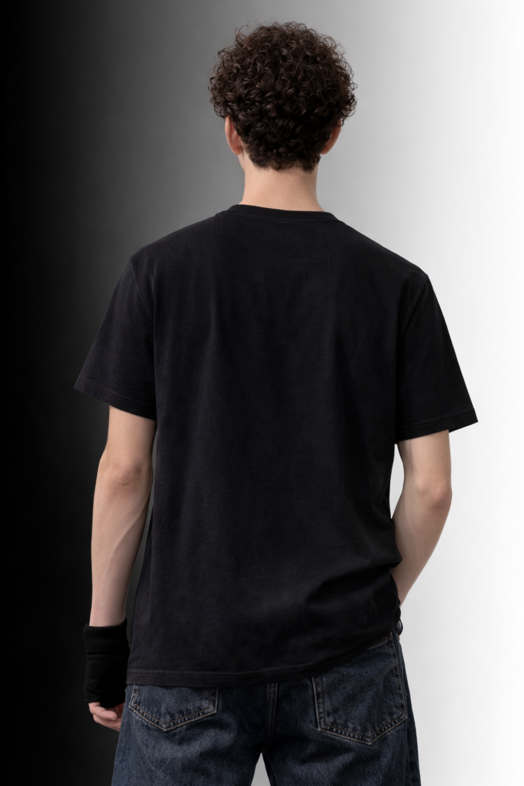 Hillscraft Sunflower Regular Fit T-Shirt- Black