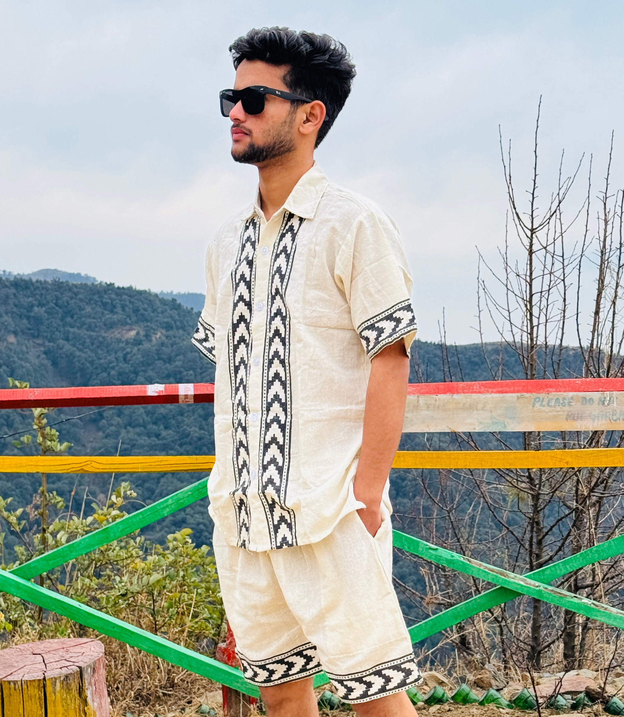 Summer Khadi CO-Ords Set