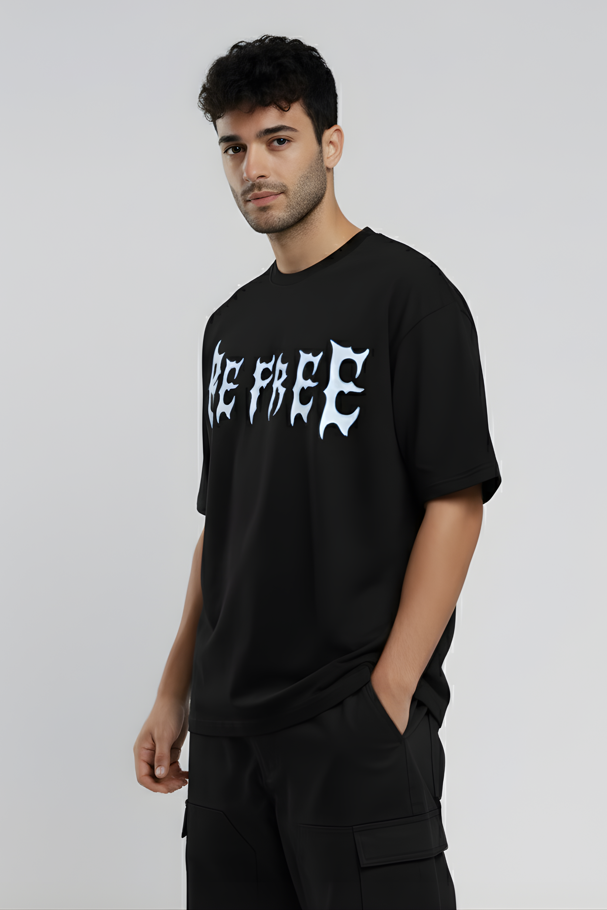 Be Free Oversized T-Shirt-Black