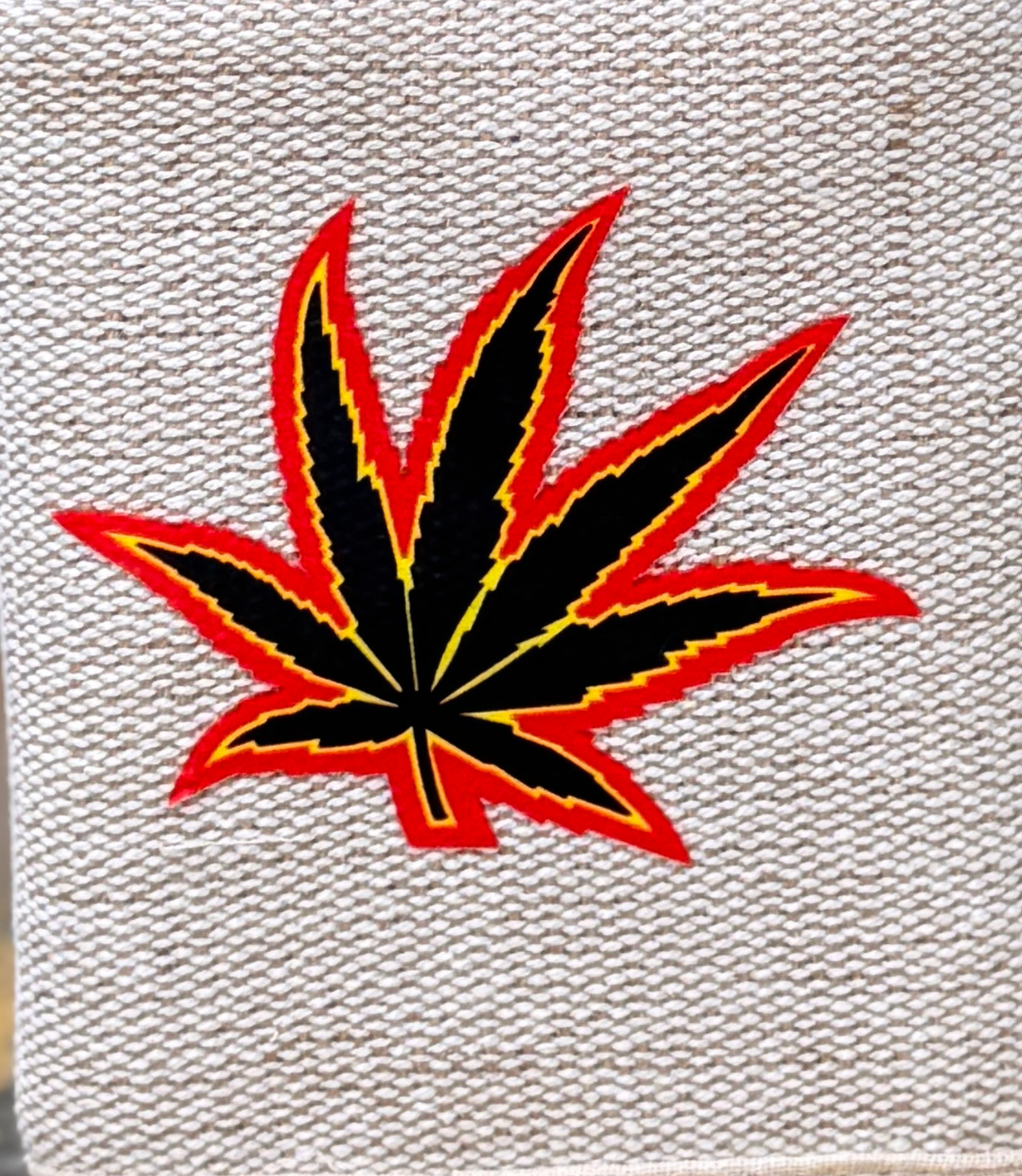 Printed Hemp Leaf Wallet