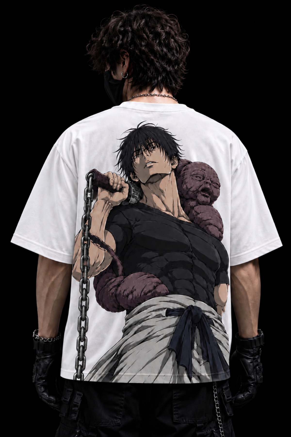 Toji Cursebound Oversized Tee – White