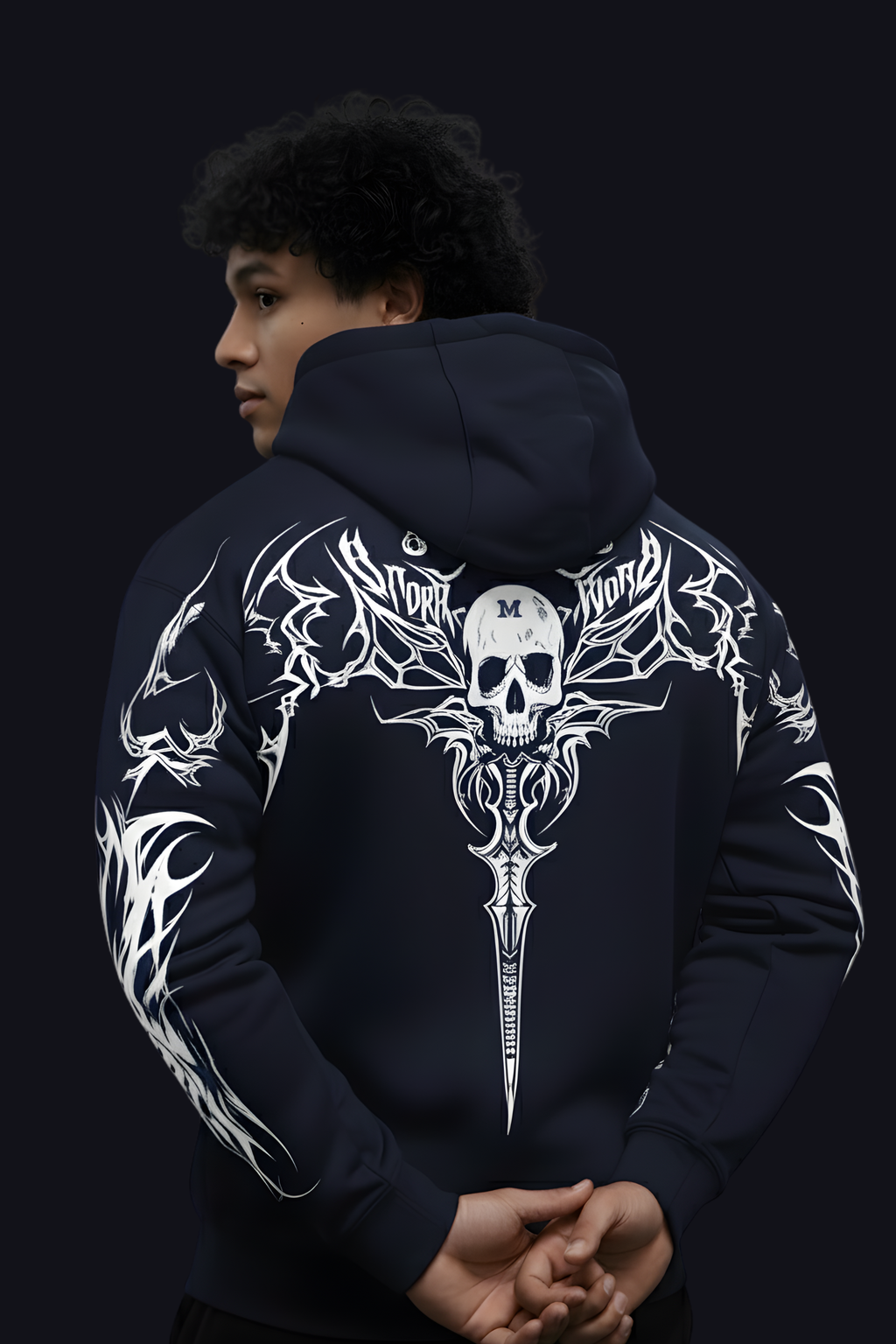 Navy Slayer Regular Unisex Hoodie  - NAVY BLUE