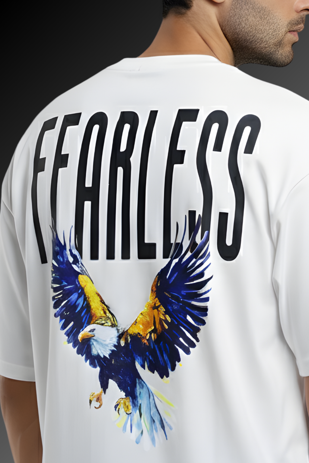 Fearless Oversized T-Shirt-White