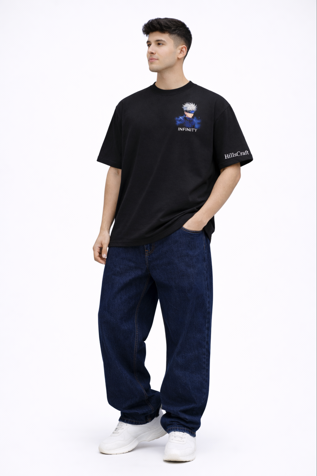 INFINITY Oversized Tee - Black