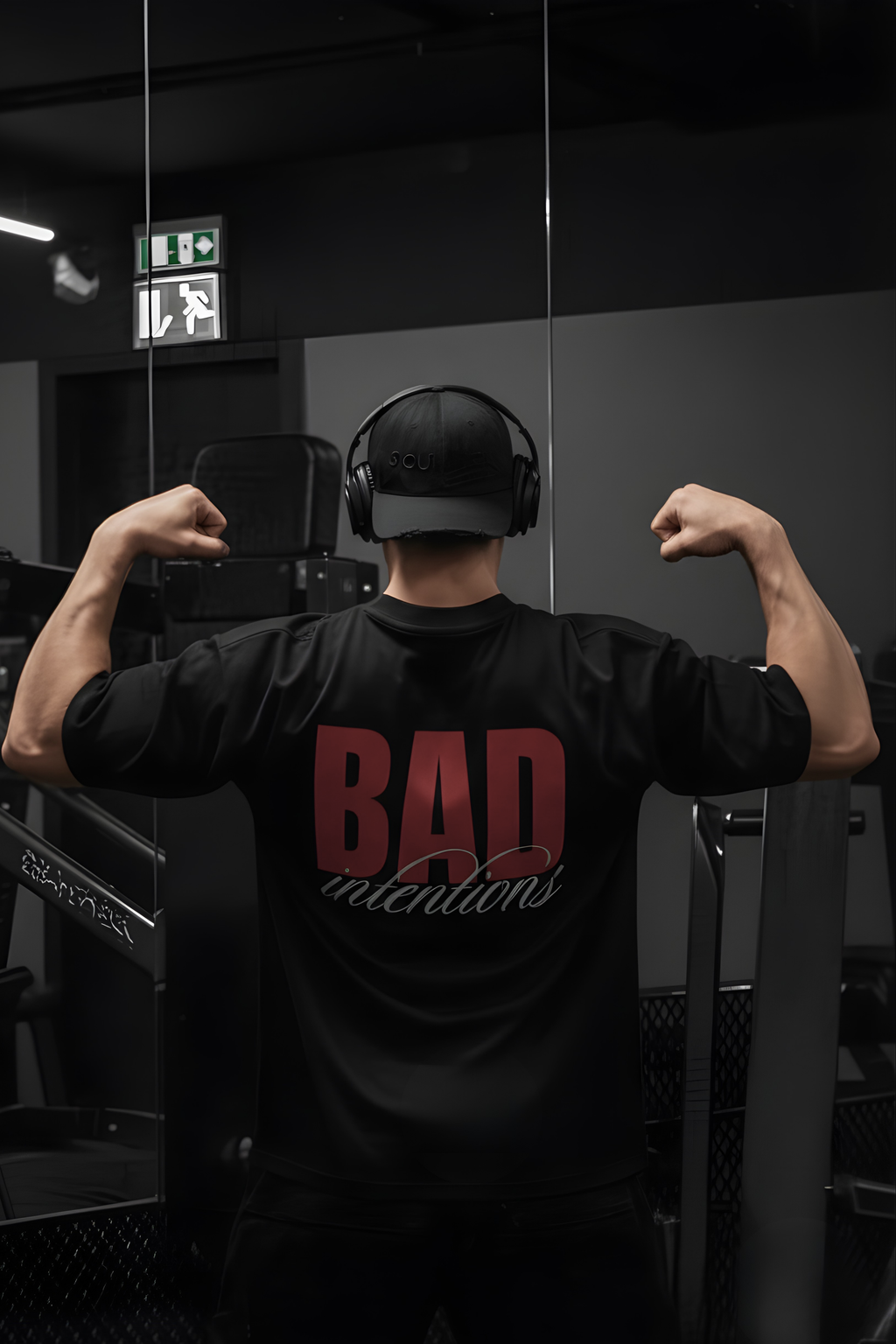 BAD Intentions Oversized Gym T-Shirt – Black