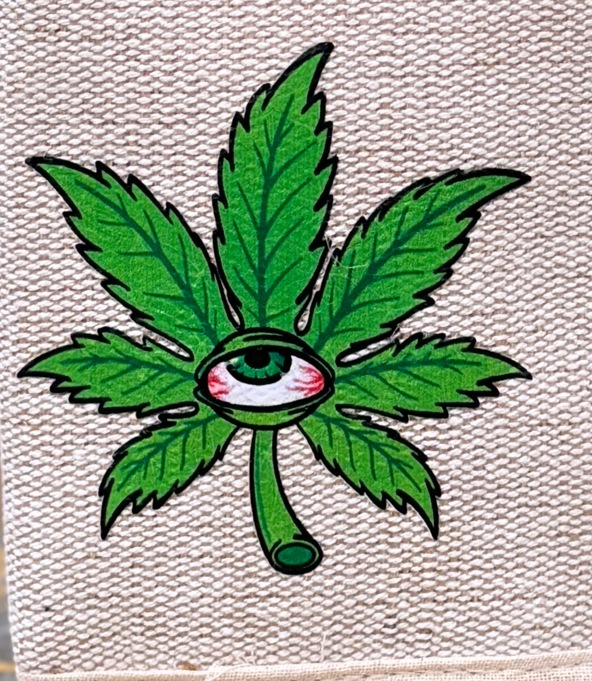 Printed Hemp eye Leaf Wallet