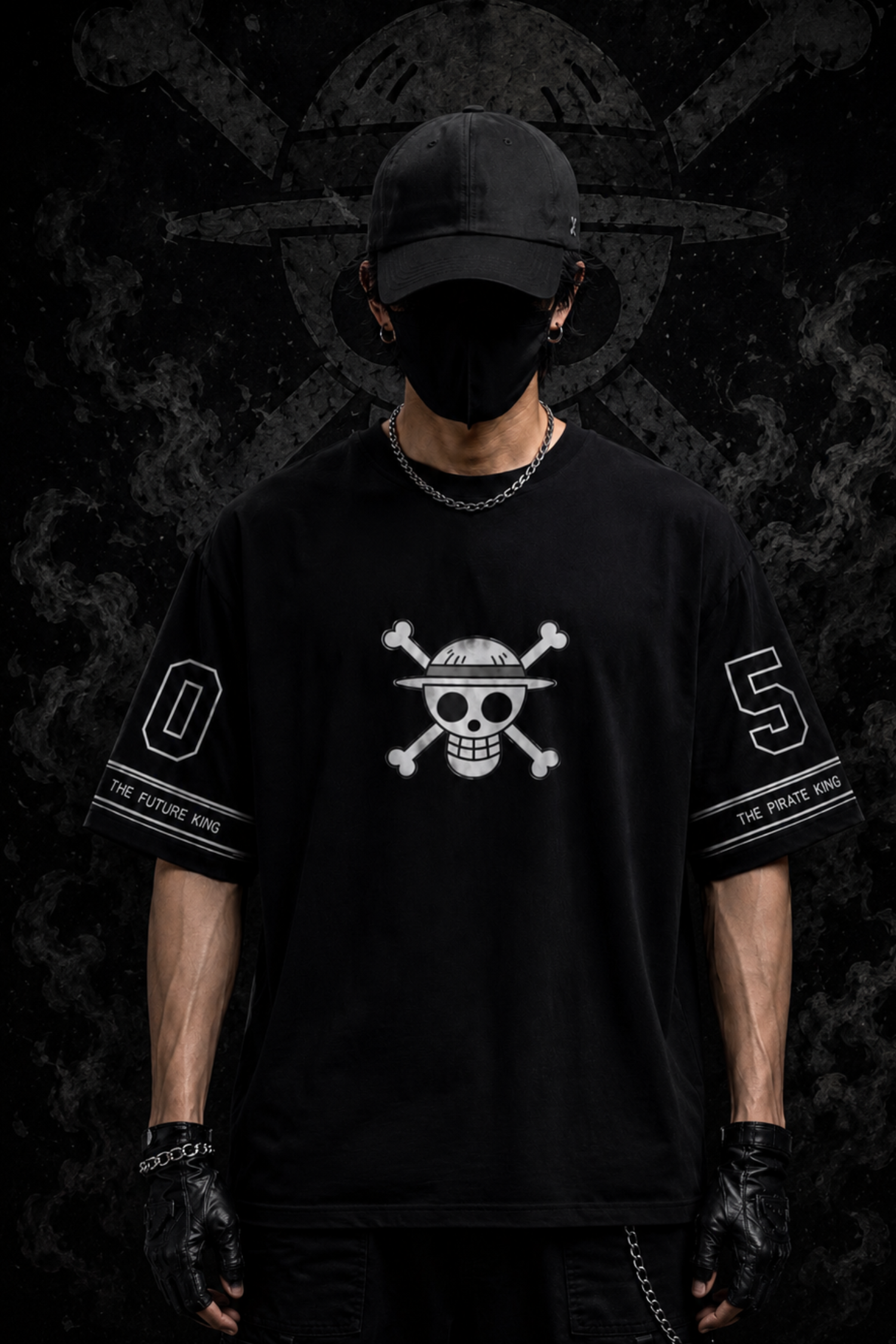 Gear 05 Luffy King Oversized T-Shirt -Black