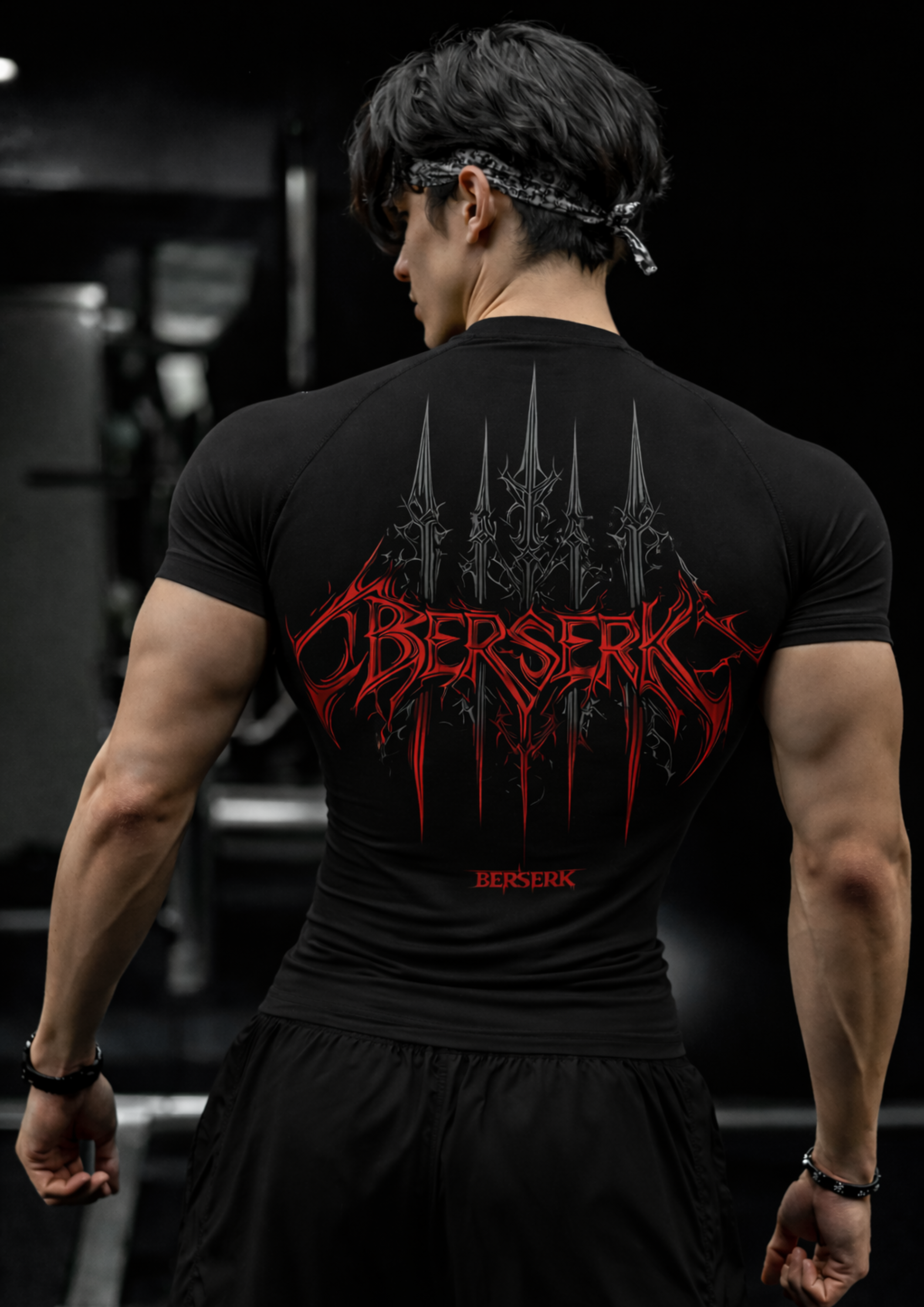 BERSERK Compression Half Sleeve T-Shirt – Black