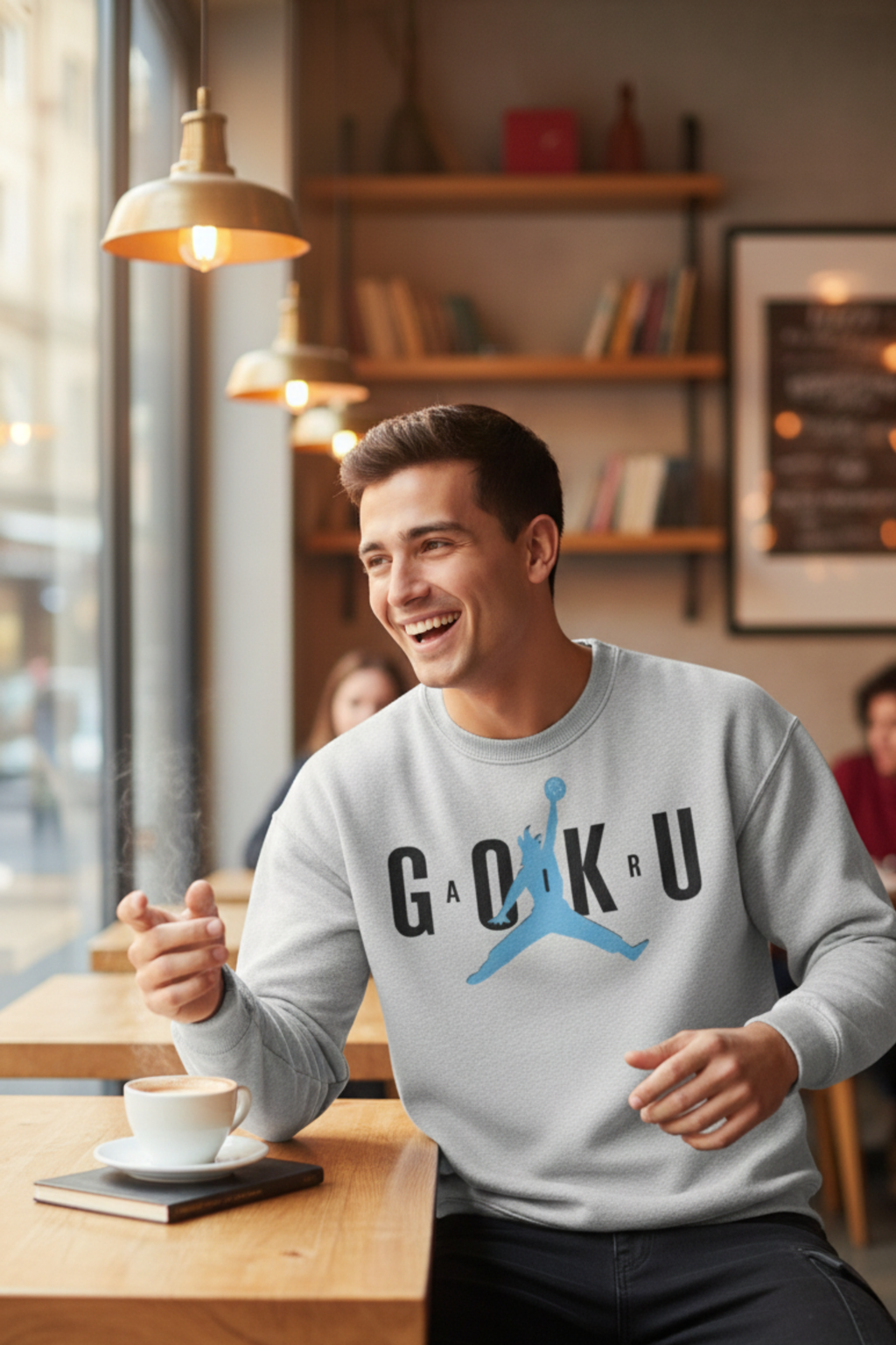 Goku Air Premium Cotton Fleece Sweatshirt - Grey