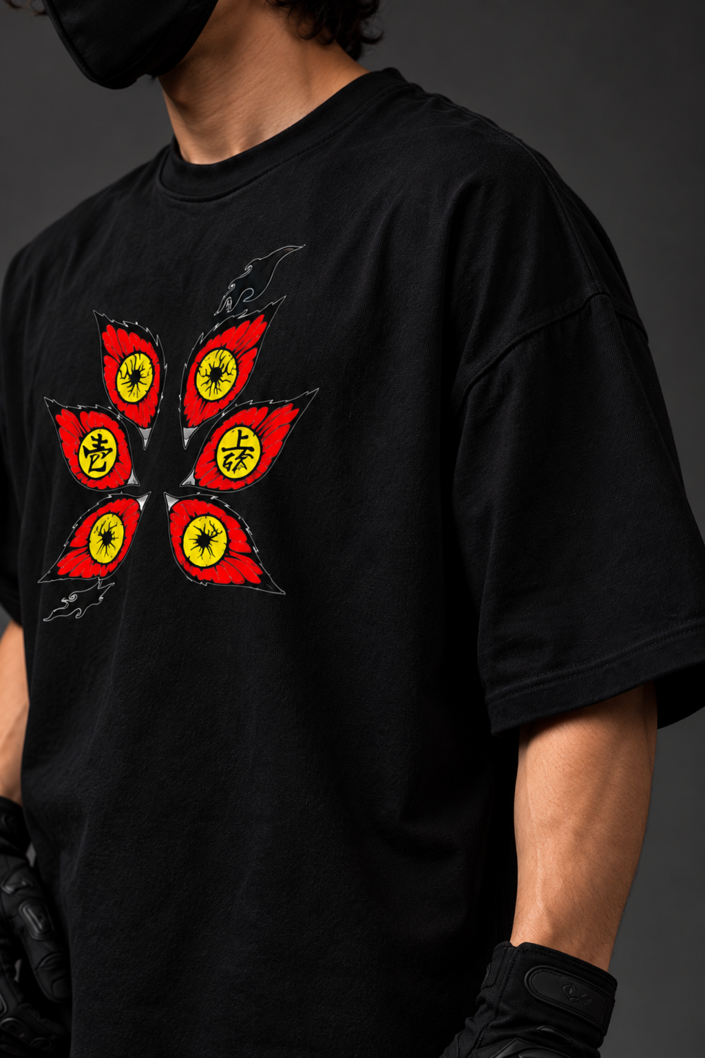 Kokushibo Blood Moon Oversized Tee – Black