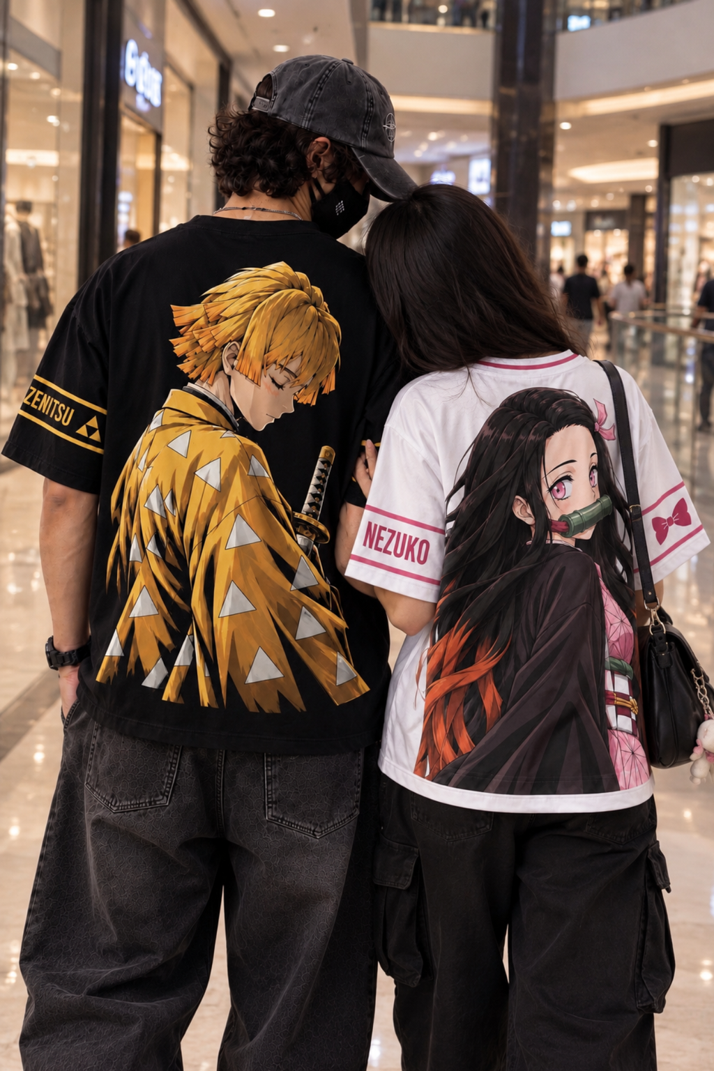 Zenitsu Thunderclap Oversized Tee – Black