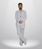 7 CHAKRA KURTA PAJAMA SET - GREY