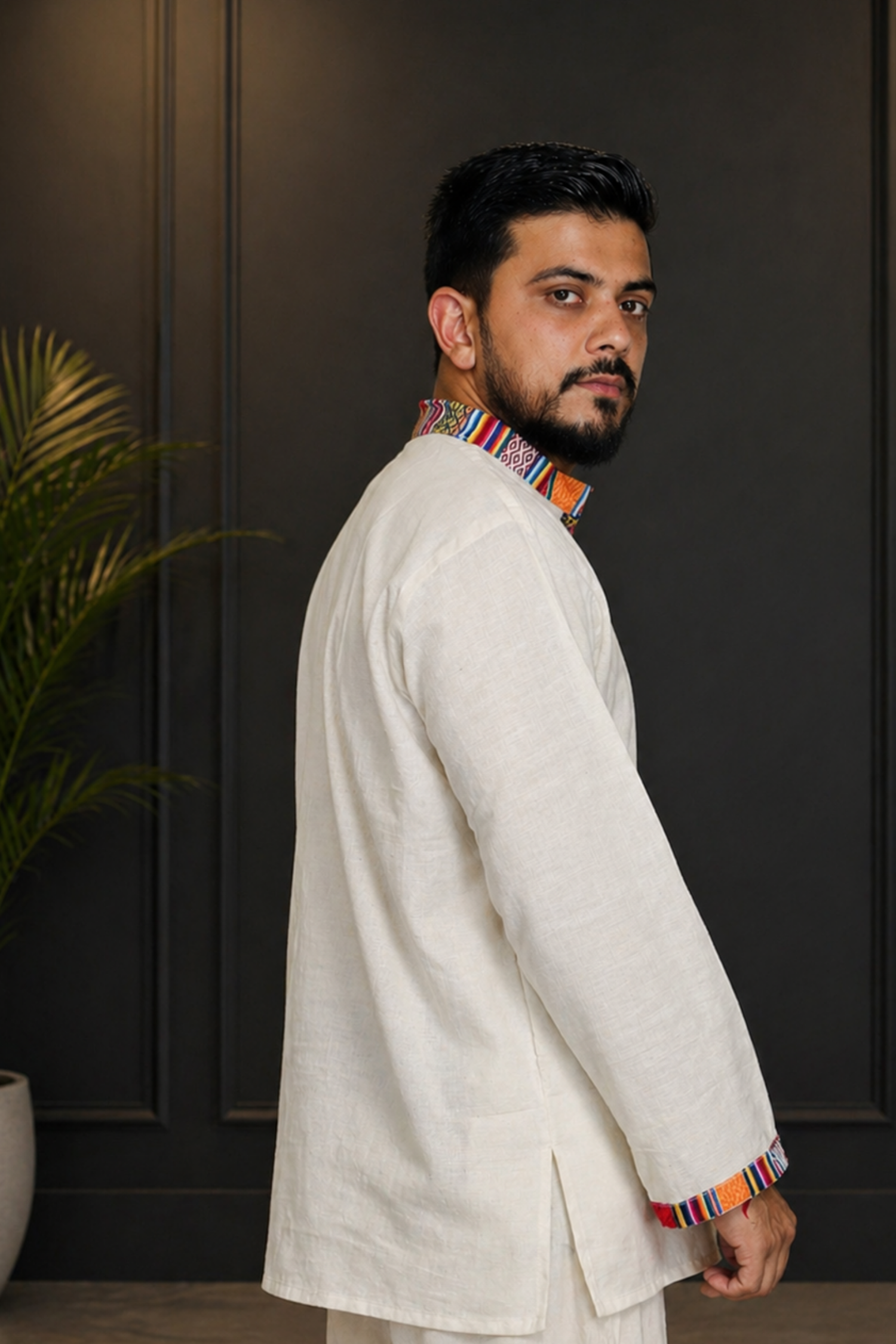 Cotton Pahadi Ethnic Kurta - BEIGE