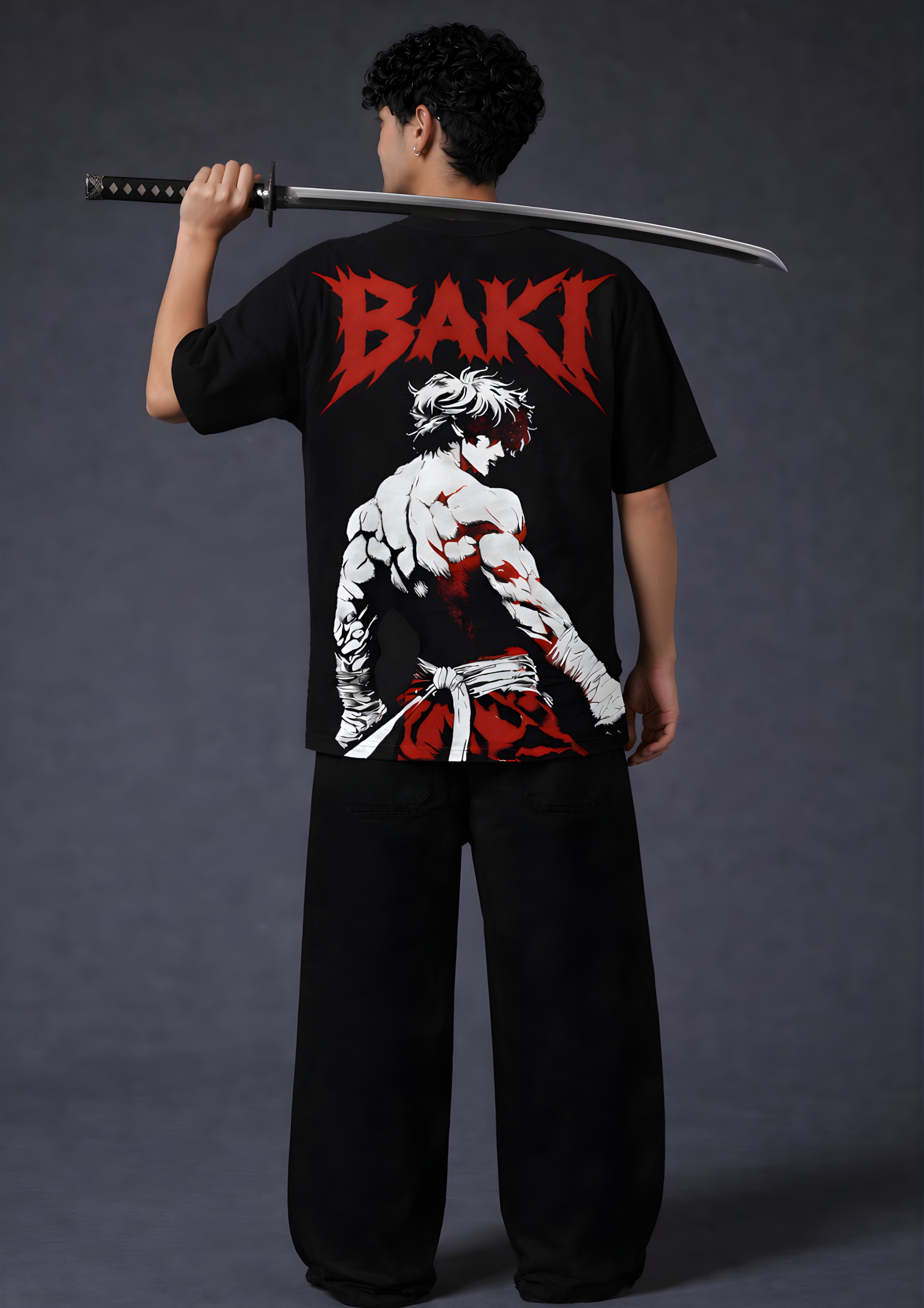BAKI Oversized Tee - Black