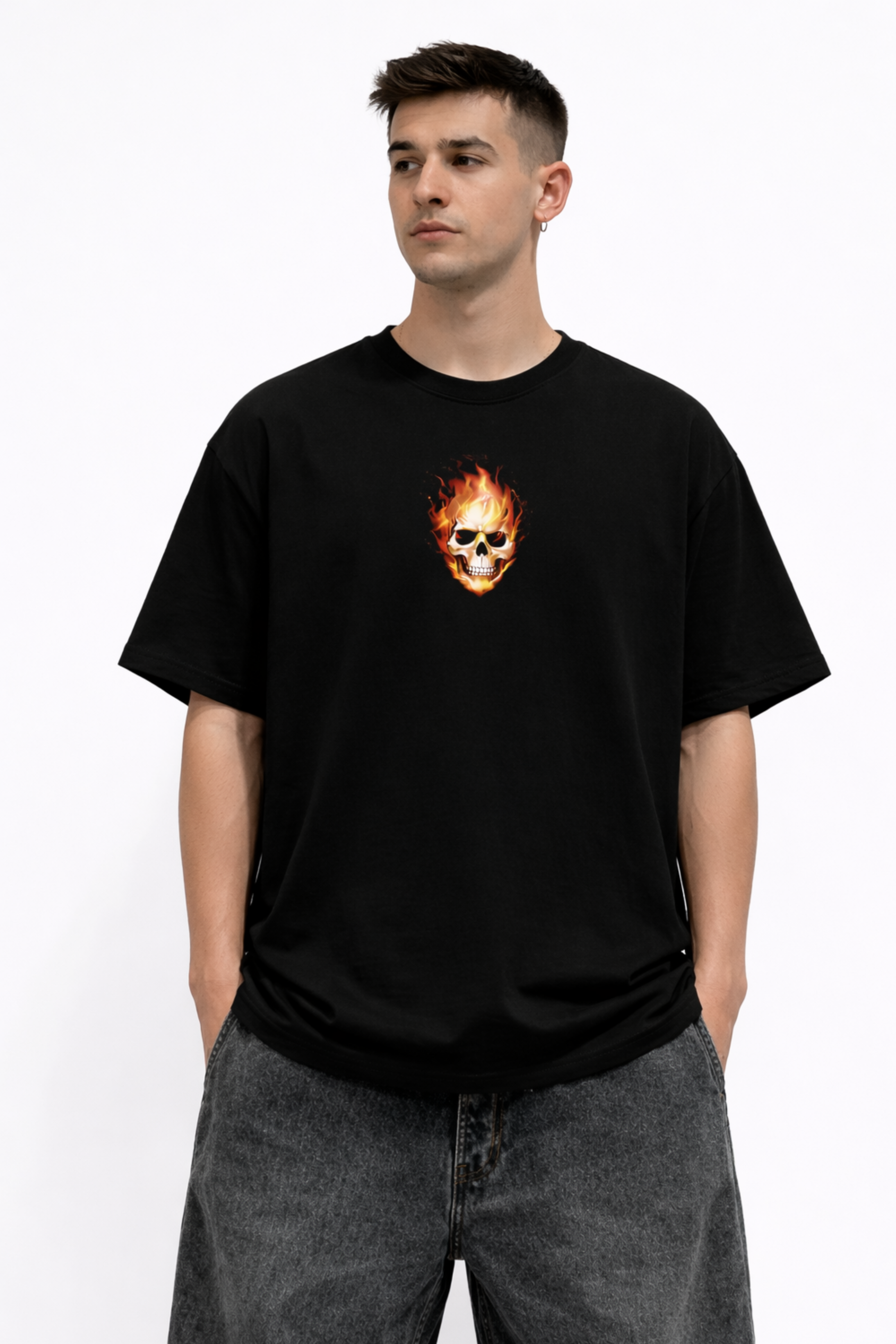 UNSTOPPABLE RIDER Oversized Tee - Black