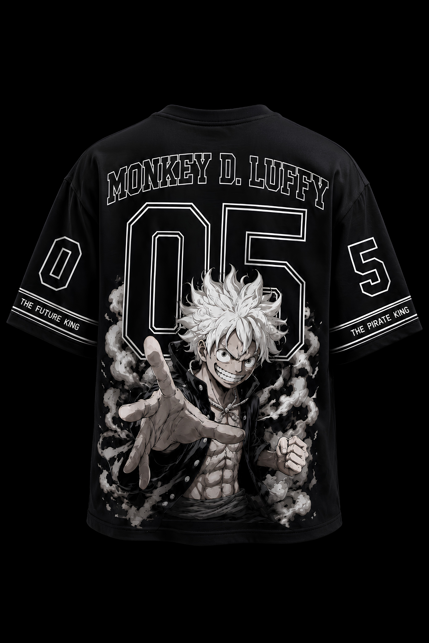 Gear 05 Luffy King Oversized T-Shirt -Black