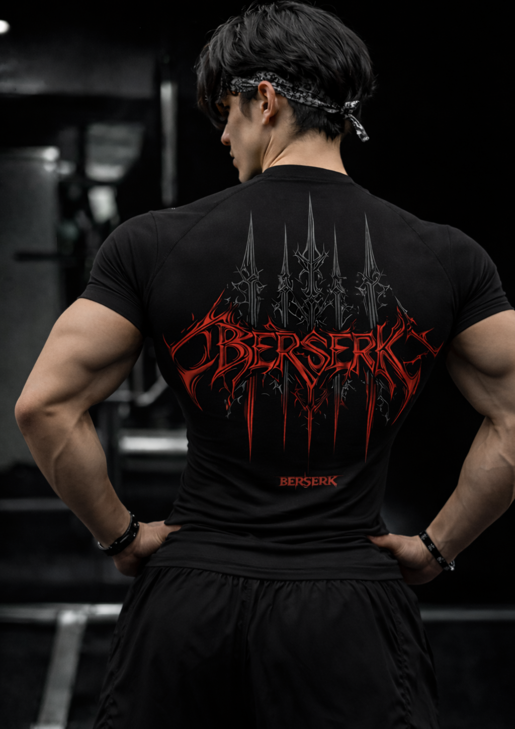 BERSERK Compression Half Sleeve T-Shirt – Black