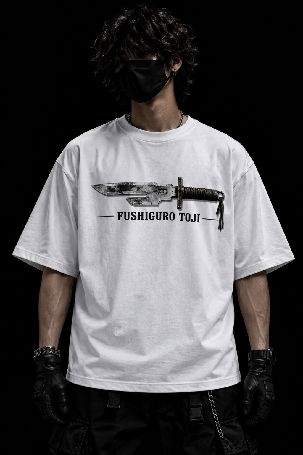 Toji Cursebound Oversized Tee – White