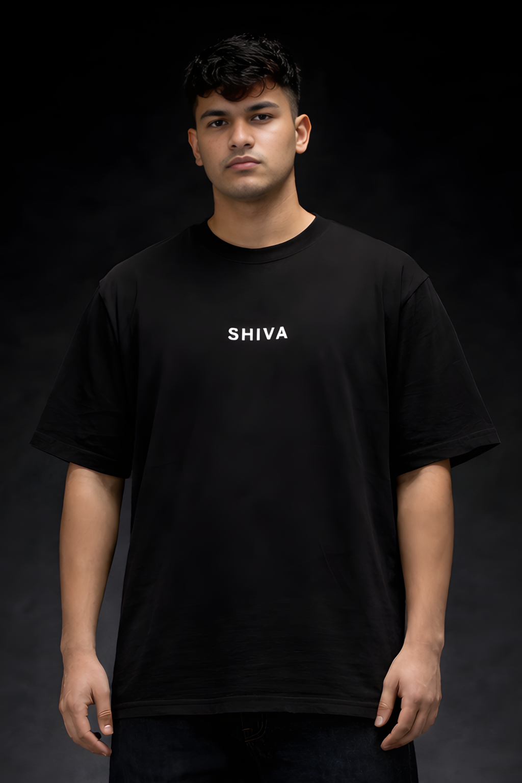 Shiva Inferno Oversized Tee - Black